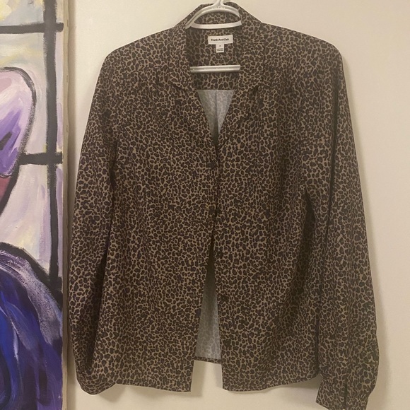 Leopard Print Frank and Oak Blouse - Picture 2 of 6